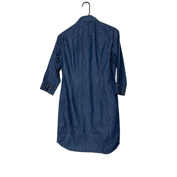 Liz Claiborne Denim Dress Button 3/4 Length Sleeve Size 4 Petite‎ - Picture 7 of 7